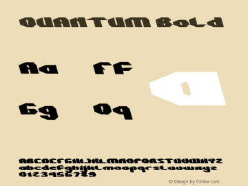 QUANTUM Bold Version 1.00;June 23, 2019;FontCreator 11.5.0.2430 64-bit Font Sample