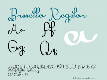 Brunella Version 1.00;September 10, 2019;FontCreator 12.0.0.2545 64-bit Font Sample