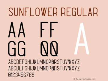 Sunflower Version 1.002;Fontself Maker 3.3.0 Font Sample