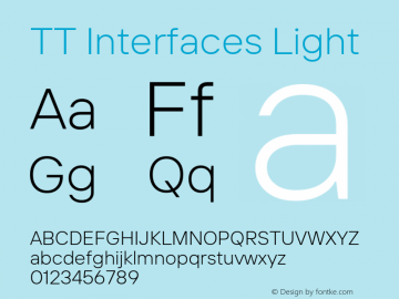 TTInterfaces-Light Version 1.000;YWFTv17图片样张