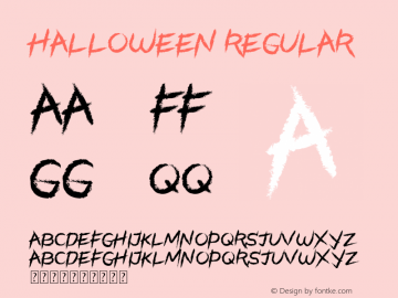 Halloween Version 1.00;September 11, 2019;FontCreator 11.0.0.2408 32-bit Font Sample