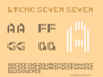 LTCmc Seven Seven Version 1.000 Font Sample