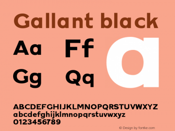 Gallant black 0.1.0 Font Sample