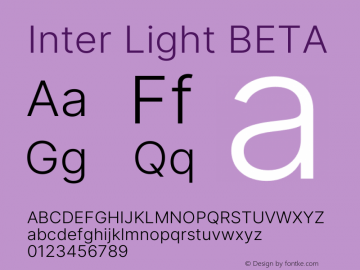 Inter Light BETA Version 3.010;git-aca7606f2图片样张
