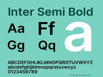 Inter Semi Bold Version 3.010;git-aca7606f2图片样张