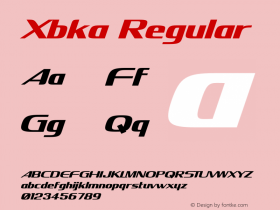 Xbka Version 1.002;Fontself Maker 3.3.0图片样张