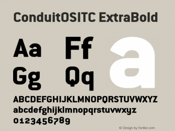 ConduitOSITC-ExtraBold Version 001.000图片样张