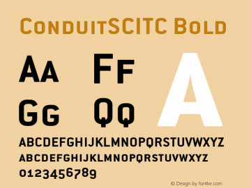 ConduitSCITC-Bold Version 001.000 Font Sample