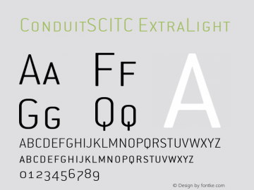 ConduitSCITC-ExtraLight Version 001.000图片样张