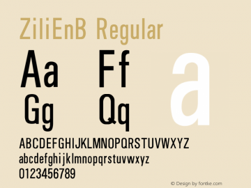 ZiliEnB 1.10 Font Sample