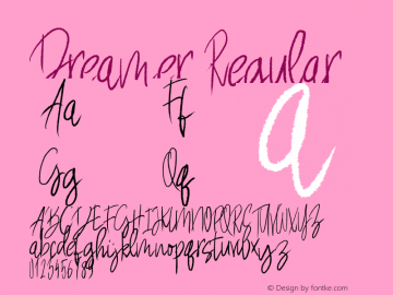 Dreamer Version 1.000 Font Sample