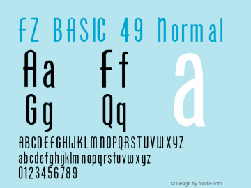 FZ BASIC 49 Normal 1.0 Thu Apr 21 20:10:45 1994 Font Sample