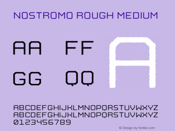 Nostromo Rough Medium Version 1.000;hotconv 1.0.109;makeotfexe 2.5.65596 Font Sample