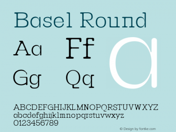 Basel Round 0.1.0 Font Sample