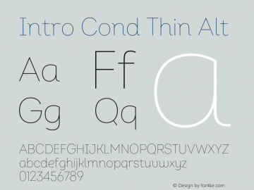 Intro Cond Thin Alt Version 2.000;hotconv 1.0.109;makeotfexe 2.5.65596图片样张