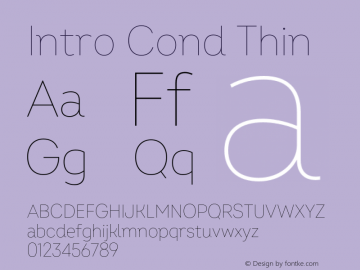Intro Cond Thin Version 2.000;hotconv 1.0.109;makeotfexe 2.5.65596图片样张