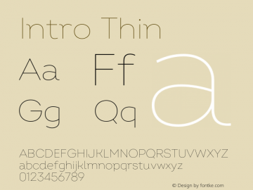Intro Thin Version 2.000;hotconv 1.0.109;makeotfexe 2.5.65596图片样张