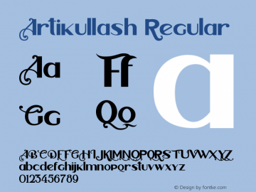 Artikullash  Font Sample