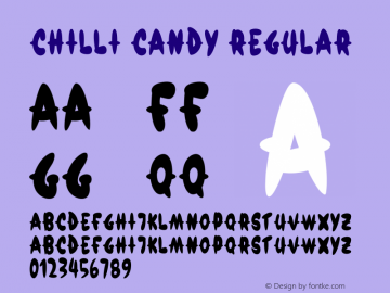 Chilli Candy Version 1.00;October 1, 2019;FontCreator 11.5.0.2427 32-bit图片样张