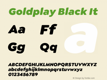 Goldplay Black It Version 1.000;hotconv 1.0.109;makeotfexe 2.5.65596图片样张