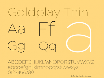 Goldplay Thin Version 1.000;hotconv 1.0.109;makeotfexe 2.5.65596 Font Sample