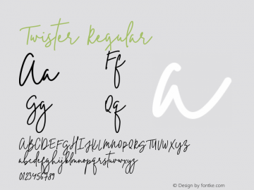 Twister Version 1.002;Fontself Maker 3.1.1 Font Sample