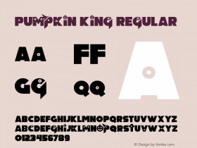 Pumpkin King字体样张|Pumpkin King字体家族