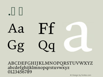 . Version 1.000 2012 initial release Font Sample