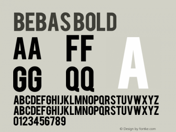 Bebas Bold Version 1.0 Extracted by ASV http://www.buraks.com/asv Font Sample