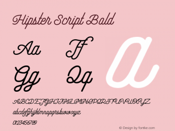 Hipster Script Bold Version 1.002;Fontself Maker 3.3.0图片样张