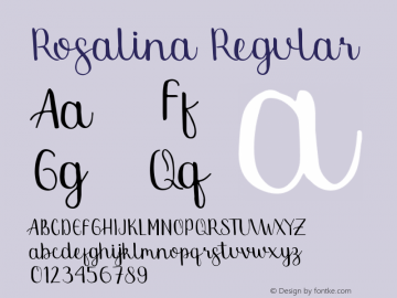 Rosalina Version 1.002;Fontself Maker 3.2.2 Font Sample