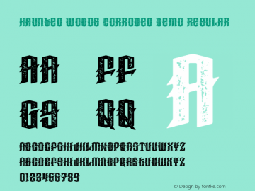 Haunted Woods Corroded Demo Version 1.000 Font Sample