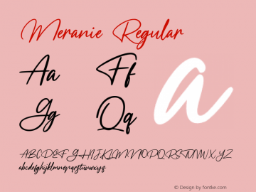 Meranie 1.000 Font Sample