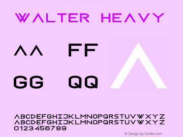 Walter Heavy Version 1.000;PS 001.000;hotconv 1.0.88;makeotf.lib2.5.64775 Font Sample