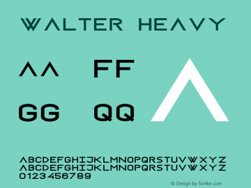 Walter Heavy Version 1.000 Font Sample