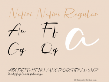 Nafiri Nafiri Regular Version 1.00;October 1, 2019;FontCreator 11.5.0.2430 32-bit图片样张