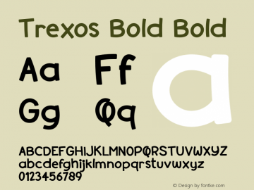 TrexosBold-Bold Version 1.000;PS 001.001;hotconv 1.0.56 Font Sample