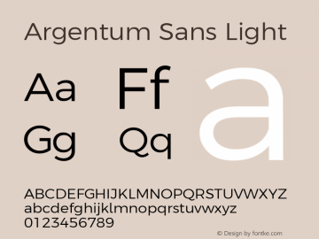 Argentum Sans Light Version 2.00;October 14, 2019;FontCreator 12.0.0.2547 64-bit; ttfautohint (v1.6) Font Sample