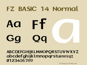 FZ BASIC 14 Normal 1.000 Font Sample