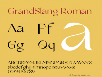 GrandSlang Roman Version 1.000 | wf-rip DC20190905图片样张
