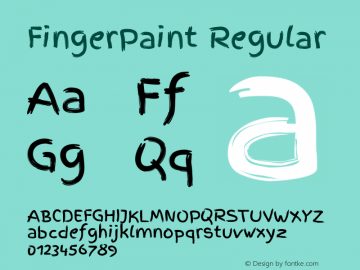 FingerPaint Regular Version 2.000 Font Sample