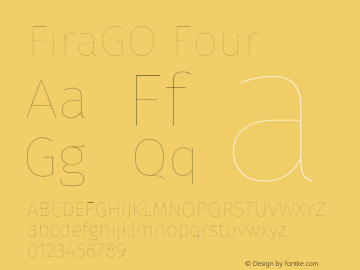 FiraGO Four Version 1.001 Font Sample