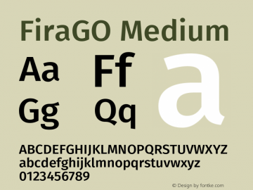 FiraGO Medium Version 1.001图片样张