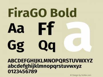 FiraGO Bold Version 1.001图片样张