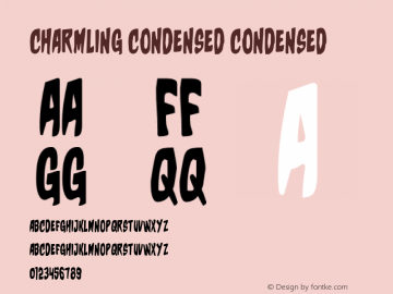 Charmling Condensed Version 1.0; 2019 Font Sample