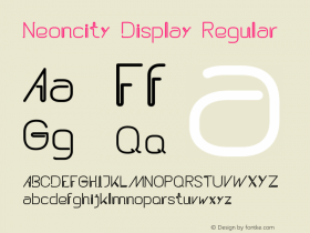 Neoncity Display Version 1.00;September 29, 2019;FontCreator 11.5.0.2430 64-bit Font Sample