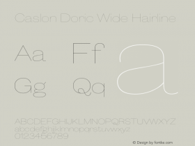 CaslonDoricWide-Hairline Version 1.001 2019 | wf-rip DC20190715图片样张