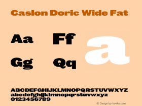 CaslonDoricWide-Fat Version 1.001 2019 | wf-rip DC20190715图片样张
