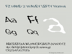 FZ HAND 2 WAVEY LEFTY Normal 1.0 Thu Feb 10 00:07:16 1994 Font Sample