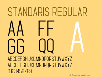 Standaris Version 1.002;Fontself Maker 3.0.2 Font Sample